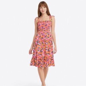 Draper James Taylor Smocked Dress in Orange Blossom - Pink, XS